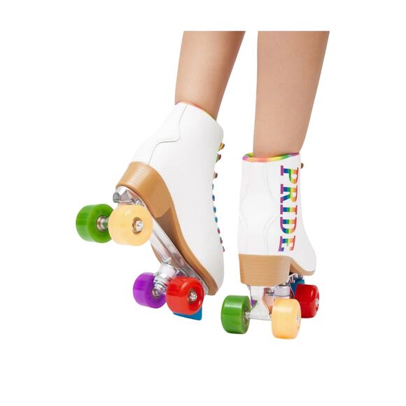 Rainbow Pride Quad Roller Skates in size 8 - Picture 4 of 10